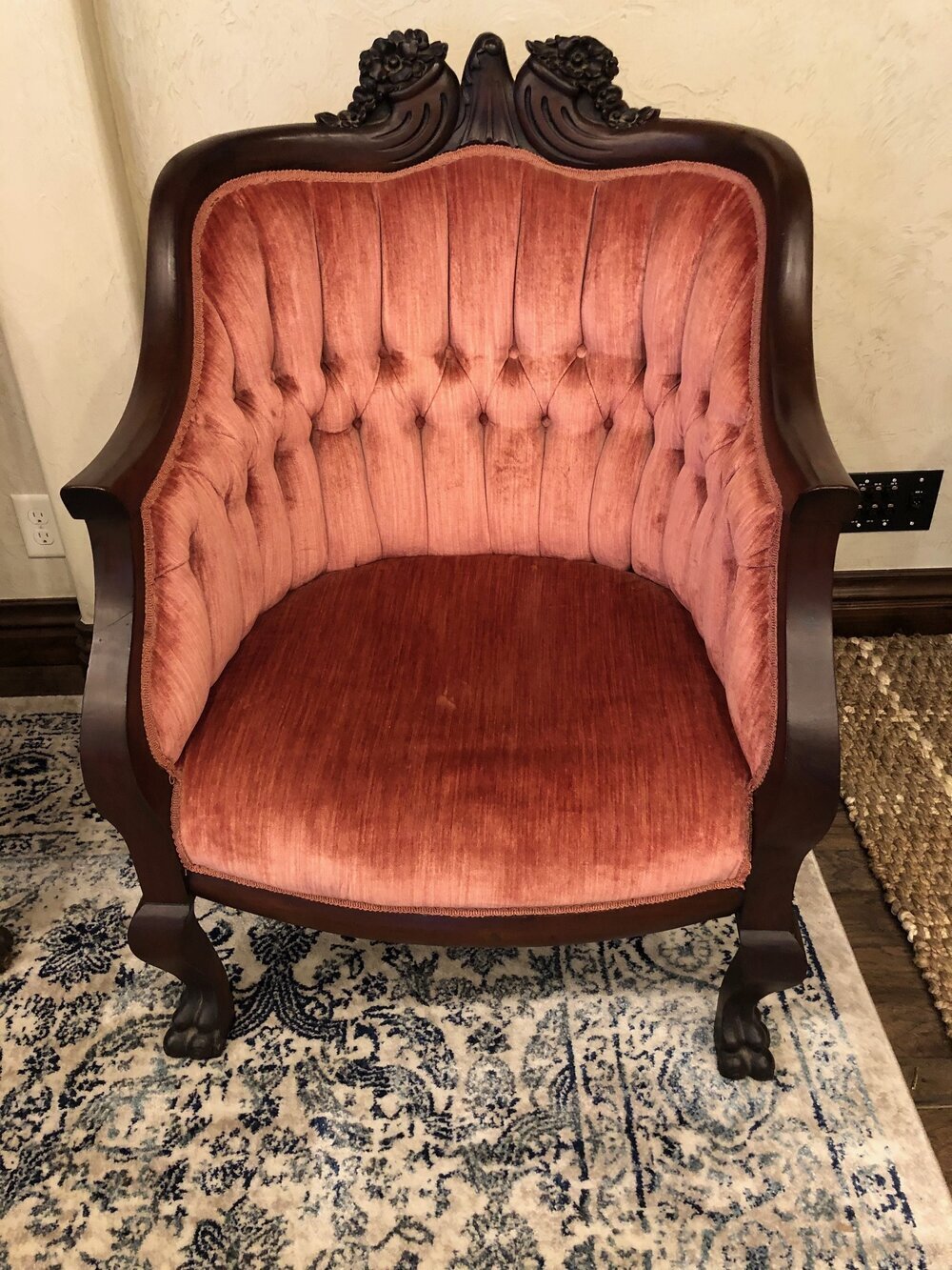 Victorian on sale barrel chair